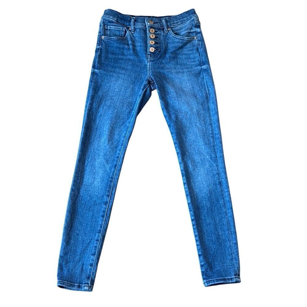 Express skinny mid rise button fly jeans size 2 - Picture 3 of 14